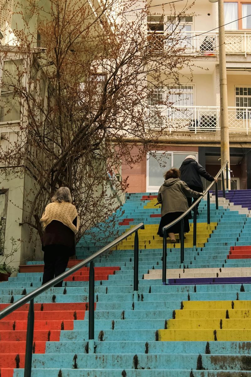 Painted stairs